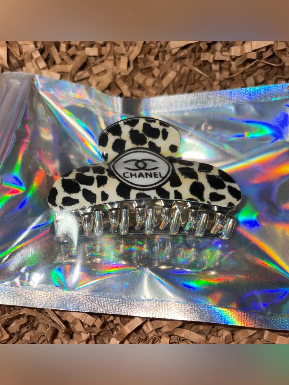 Fashion CC Leopard Print Hair Claw Clip